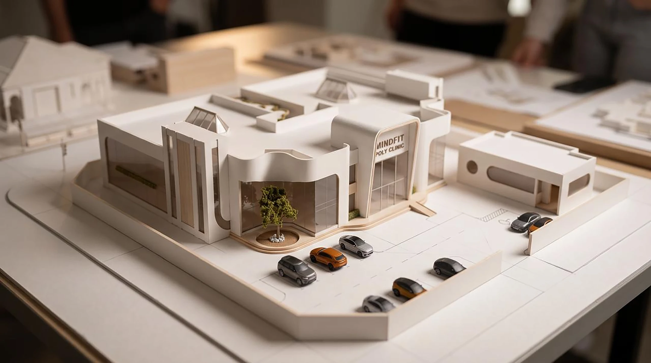 Mind Fit Poly Clinic, architectural model, design by Creative HMC